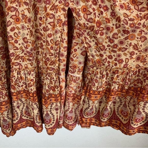 Aura the label flora long sleeve boho prairie maxi dress XL - Picture 8 of 11